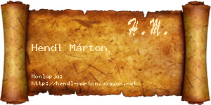 Hendl Márton névjegykártya